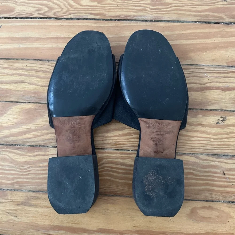 Vince Rachelle Deep Navy Suede Slide Mule - Picture 4 of 5